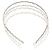 L. Erickson Metal Wave Headband 4-Pack - Gold/Silver/Rose Gold/Gunmetal