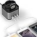 MAKETECH Aluminum Compatible Apple Watch/Fitbit Blaze/Smartphone [3-in-1 Stand] Charging Stand with Cable Management, 4-Port 6A/30W Desktop USB Charging Station for Phones and Tablets(Space Gray)