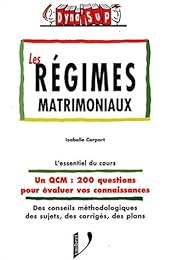 Les  régimes matrimoniaux