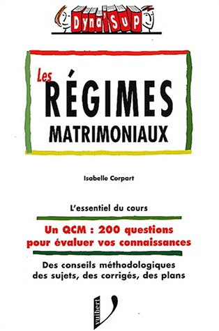 Les  régimes matrimoniaux