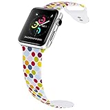 VODKE for Apple Watch Bands, Soft Silicone Strap Replacement iWatch Wristbands for Apple Watch Sport Series 3 Series 2 Series 1 Type-F18 38mm M/L