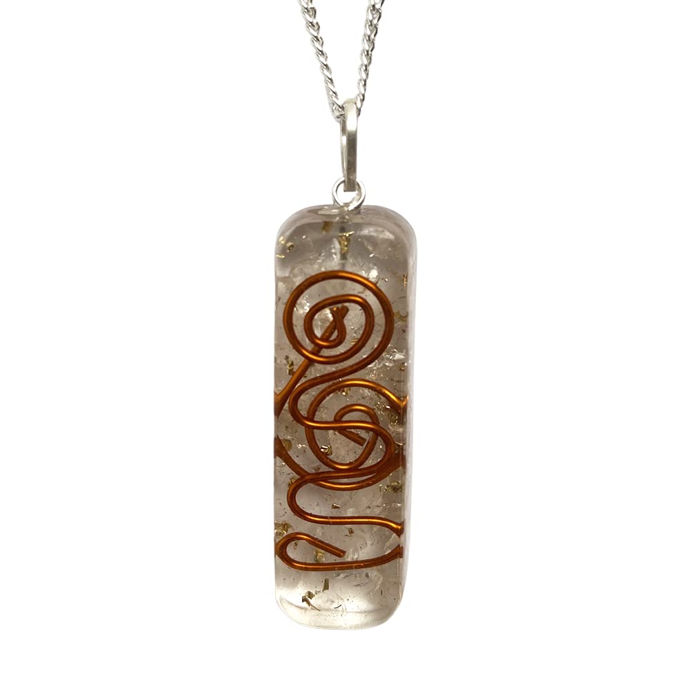 VIE Orgonite Reiki Pendant, 3.5cm (Clear Quartz)