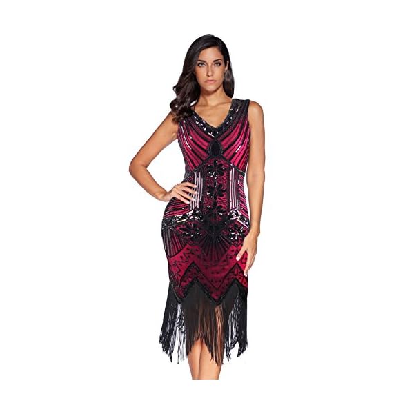 Meilun 1920s Sequined Vintage Dress Beaded Gatsby Flapper Evening Dress  Prom - Visuall.co