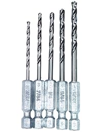 Vermont American 13135 Quick Hex vástago Broca en espiral Surtido, 5-Piece