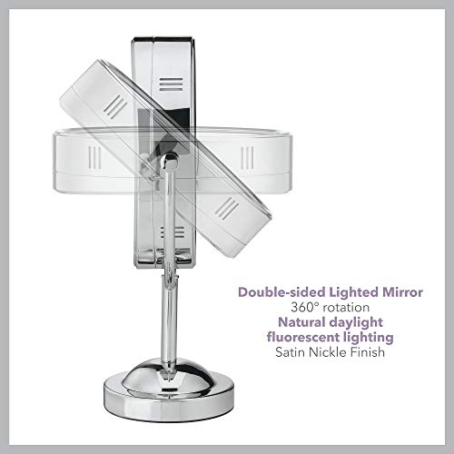 Conair Reflections DoubleSided Fluorescent Lighted Vanity Makeup