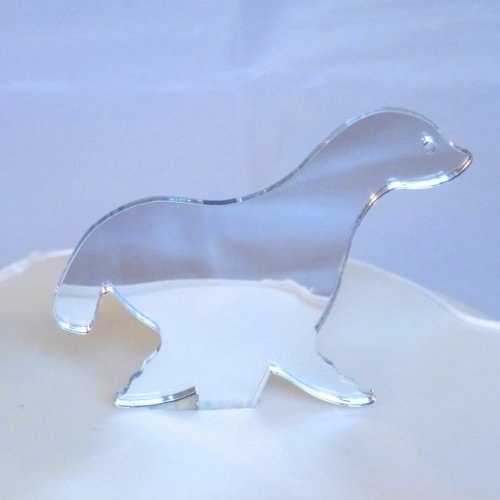 Seal Cake Topper Mirror 6.5cm (10cm inc spike)