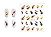 Beaute Galleria 5 Sheets Nail Art Water Slide Decals Transfer Stickers Feather Tips Decorations Acrylic UV Gel Polish (with Instructions)