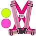Tuvizo Reflective Vest for Women for Walking, Running or Cycling - Comfortable Reflective Gear for High Visibility and Safety - Pink S M L