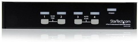 StarTech.com 4 Port Professional VGA USB KVM Switch with Hub, 1U Rack-mountable KVM Switch (SV431USB), Black - Image 3