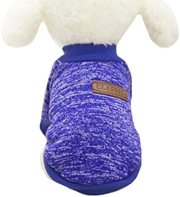 Gracefur Pet Clothes Classical Wool Wild Pet Sweater Comfortable Autumn Winter Warm Hoodies for Small/Medium Dogs Cat XS Dark Blue
