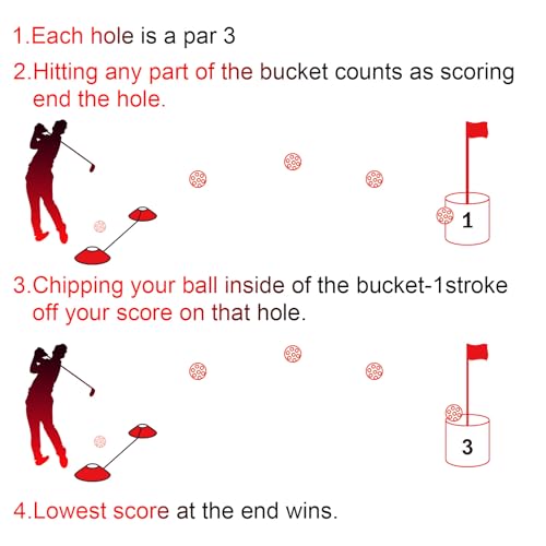 AONESY Maple Leaf Golf Game Golf Game Set with Buckets