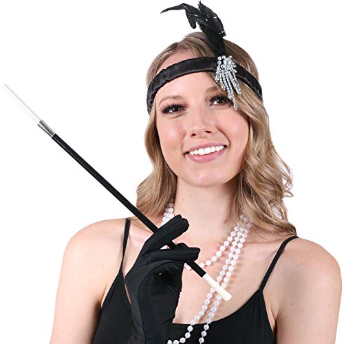 Narwhal Novelties 1920's Flapper Costume Accessory, Cigarette Holder, 13 Inches Black