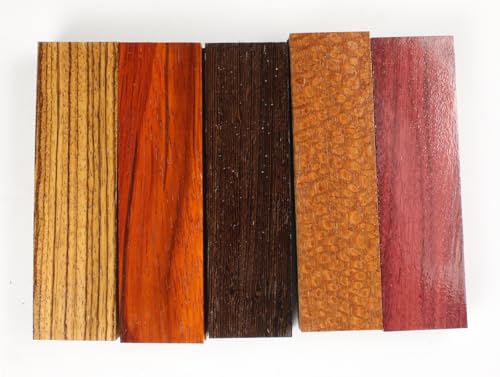 Variety pack of 5 wood scales, 5 INCH, for knife making -