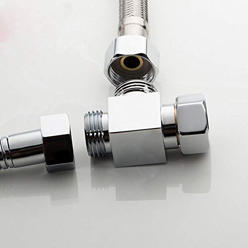 G1/2" Diverter Valve, Traditional Metal Shower Arm Brass Diverter T-adapter Valve 3-way Tee Connector for Handheld Bidet and Sprayer