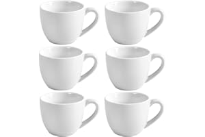 homEdge Mini Procelain Espresso Cup, 3 Ounces / 90 ml Tiny Coffee Mugs Demitasse for Espresso, Tea- White