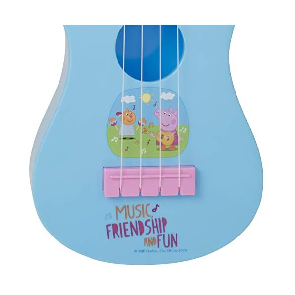 Peppa-Pig-Acoustic-Guitar-Great-Kids-Music-Toy-for-Boys-Girls-Ages-3 Peppa Pig Acoustic Guitar | Musical Toy Instruments For Kids | Peppa Pig Acoustic Toy Guitar With 4 Strings | Kids…