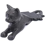 Earl Diamond Door Wedge Cat Cast Iron Door Stop - Decorative Rustic Door Stoppers- Stop Your Bedroom, Bath and Exeterior Doors 2.9x6.1