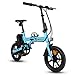 ECOTRIC Portable Electric City Bike Aluminum 14 inch Folding Frame with Detachable 36V/8AH Battery Lithium Battery 250W Motor Suitable for Teen and Adult (Blue)thumb 3