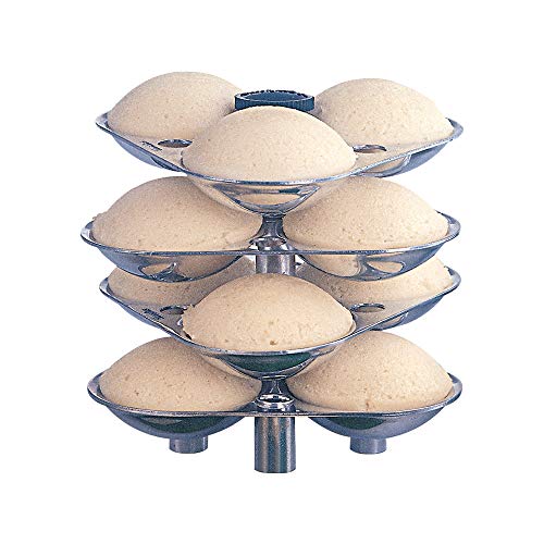 Hawkins Idli Stand - 12 Mini Idlis, (For 3 Litre and bigger Pressure Cooker), Silver (ID12S)