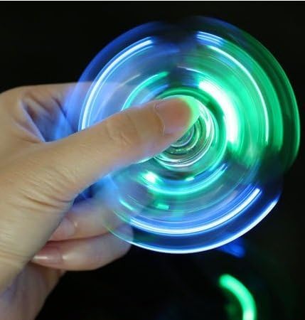 Fidget Spinner, RUVINCE Tri-Spinner Fidget Toy New Style Fidget Hand Spinner EDC Focus Anxiety Stress Relief Toy (LED-Blue)