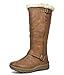 DREAM PAIRS Women's Winter Fully Fur Lined Zipper Closure Snow Knee High Boots