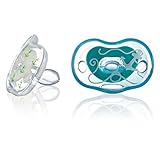 Born Free Bliss 0-6M Orthodontic Shape Pacifier, 2-Pack (Blue & Green)