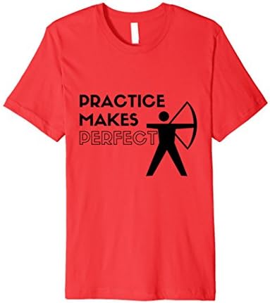 Men's Practice Makes Perfect Cool Archery T-shirt XL Red