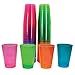 Party Essentials Hard Plastic 10-Ounce Party Cups/Drinking Glasses/Tall Tumblers, 150-Count, Assorted Neon