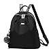 Women Backpack Purse Nylon Anti-theft Fashion Casual Lightweight Travel School Shoulder Bag (Luxury Black)