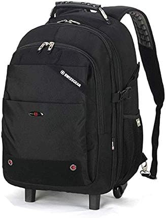 WDOPZMS Men Rolling Backpacks - Business Laptop Backpack - Travel Trolley Backpack - Carry-On Suitcase
