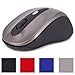 HDE Bluetooth Mouse Ergonomic Wireless Optical Mouse (Silver)