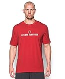 Under Armour Men's WWP Logo T-Shirt, Red/White, Medium