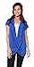 Free to Live Women's Lightweight Short Sleeve Criss Cross Pullover Nursing Top Royal Blue