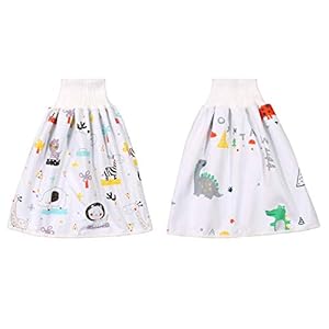 2 stuks Comfy Kinderluierrok Shorts Anti Bedplassen Wasbaar Katoen Bamboevezel TPU Waterdicht Absorberende Beddengoed…