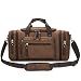 Toupons Canvas Travel Duffel Bag Men's Weekender Overnight Bag (Coffee) primary