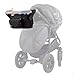 All in 1 Stroller Organizer: Spacious Handlebar Console & Portable Diaper Bag + Changing Mat & Deeper Insulated Cup Holders, Parents Car Caddy & Shoulder Bag. Universal Fit Jogging & Walking Accessory
