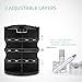 Jerrybox 360 Degree Rotation Makeup Organizer Adjustable Multi-Function Cosmetic Storage Box, Large Capacity, Fits Toner, Creams, Makeup Brushes, Lipsticks and More
