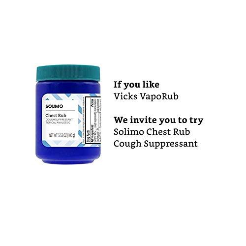 Amazon Brand Solimo Chest Rub Cough Suppressant and Topical Analgesic
