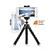 KEKH Phone Tripod,Portable and Adjustable Tripod Stand Holder with Bluetooth Remote for iPhone, Android Phone,Camera with Universal Clip and Remote (Black)