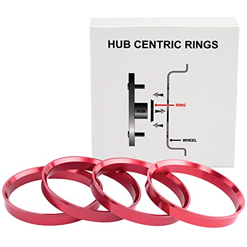 VLAOSCHI Red Alloy Aluminum Hub Centric Rings 64.1 to 73.1 ...