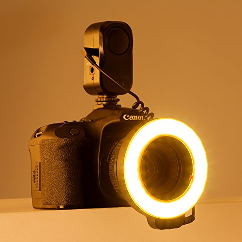 Bestlight 48 LED Macro Ring Light With 6 Adaptors Rings for Canon Digital EOS Rebel SL1 (100D