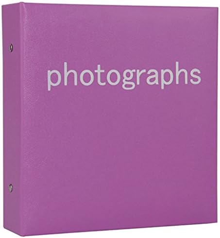 Photo Albums TYJY With Slots Pages, 4x6 '' 200 Photos, Minimalistic Family Photo Collection,PU Cover, Eco-friendly Core, (Color : Purple)