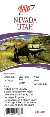 AAA Nevada & Utah: Carson City, Las Vegas, Lake Tahoe Area, Ogden, Provo, Reno, Salt Lake City: Arches, Bryce Canyon, & Zion National Park Maps, Downtown Salt Lake City Map, Las Vegas Strip Map, Driving Distance Charts, Toll & Ferry Information (State Series 2007, 2007-513806)