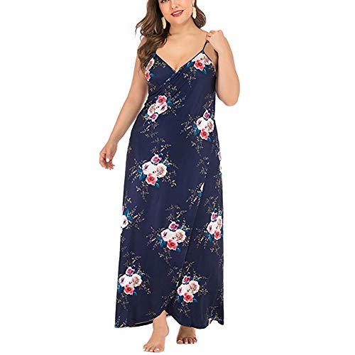 JOYORUN-Damen-V-Ausschnitt-Lang-Kleid-Sommer-Strand-Wickelkleid-Bademantel-Handtuch-Reise-Spa-Schwimmen-Grosse-Groesse