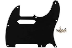 GENERIC Shengsui 8 Hole Tele Pickguard Pick Guard Scratch Plate for Telecaster USA/Mexican Fender 3Ply Black