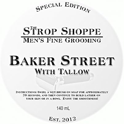Shave Soap with Tallow - Baker Street (Special Edition) 140ml shave soap by The Strop Shoppe