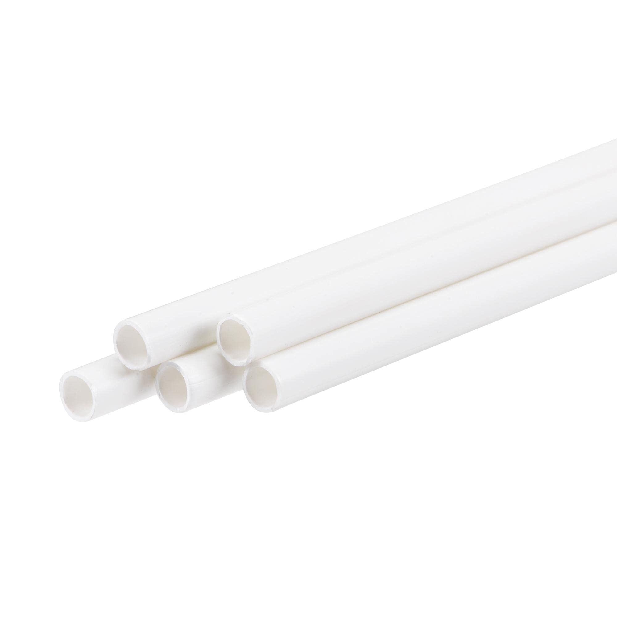 sourcing map Plastic Model Tube ABS Round Tubes 4.7mmx6mmx250mm White Easy Processing for Architectural Model Making DIY 5 Pack