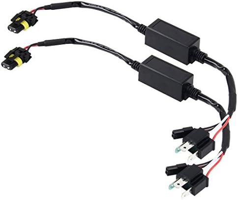 EKINHUI DC 12V Universal H4 Bulb Harness Wiring Relay Harness Relay Wiring HID Relay Wiring Harness HID H4 Xenon Light System Relay Harness for Hi/Lo HID 2 PCS