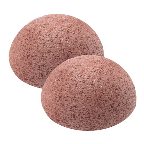 MZ SKIN | NATURAL KONJAC SPONGE | Red Clay | Konjac |Iron | Skin Care Sponge | Environmentally Friendly