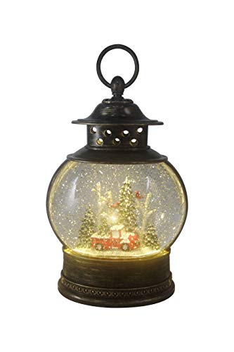 ReLive Christmas Light-Up Snow Globe Lantern - Red Truck and Trees - Thumbnail 2